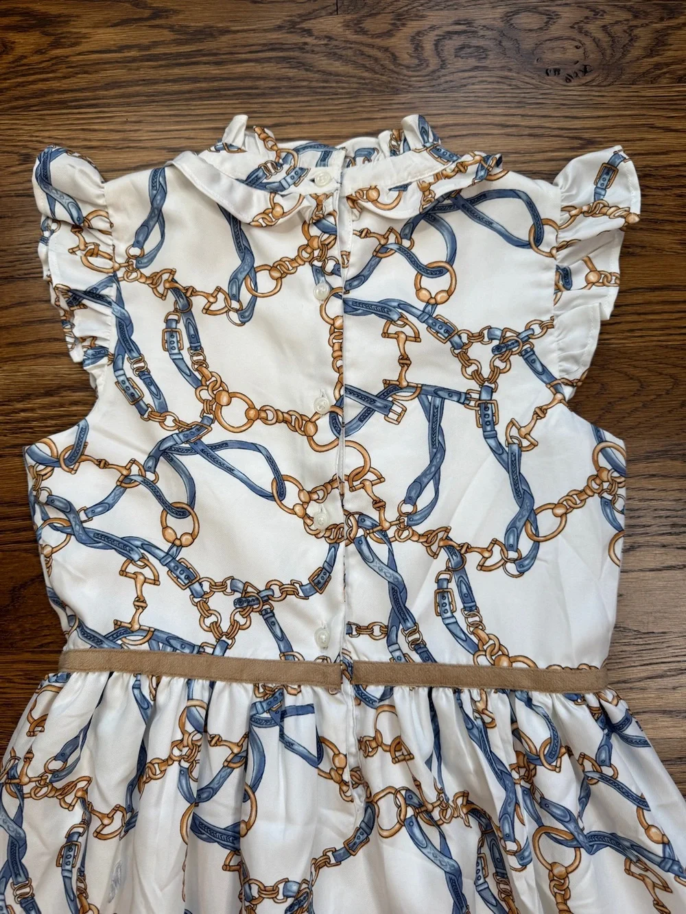 JANIE AND JACK Girls Unbridled Style Equestrian Inspired Ruffle Dress Size 10-12